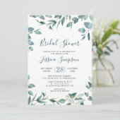 Waterverf Eucalyptus Greenery Vrijgezellenfeest Kaart (Staand voorkant)