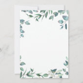 Waterverf Eucalyptus Greenery Vrijgezellenfeest Kaart (Achterkant)