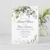 Waterverf Eucalyptus Greenery Vrijgezellenfeest Kaart (Staand voorkant)