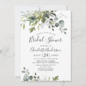 Waterverf Eucalyptus Greenery Vrijgezellenfeest Kaart (Voorkant)