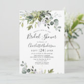 Waterverf Eucalyptus Greenery Vrijgezellenfeest Kaart (Staand voorkant)