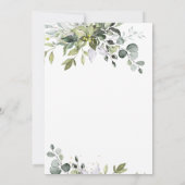 Waterverf Eucalyptus Greenery Vrijgezellenfeest Kaart (Achterkant)