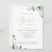 Waterverf Eucalyptus Greenery Vrijgezellenfeest Kaart (Voorkant)