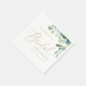 Waterverf Eucalyptus Greenery Vrijgezellenfeest Servet (Hoek)