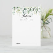 Waterverf Eucalyptus Greenery Weddenschap Advieskaart (Staand voorkant)