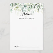 Waterverf Eucalyptus Greenery Weddenschap Advieskaart (Voorkant)
