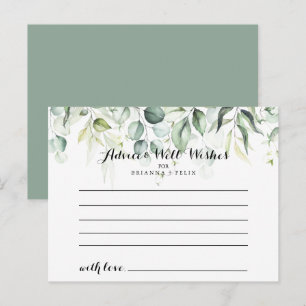 Waterverf Eucalyptus Greenery Weddenschap Briefkaart