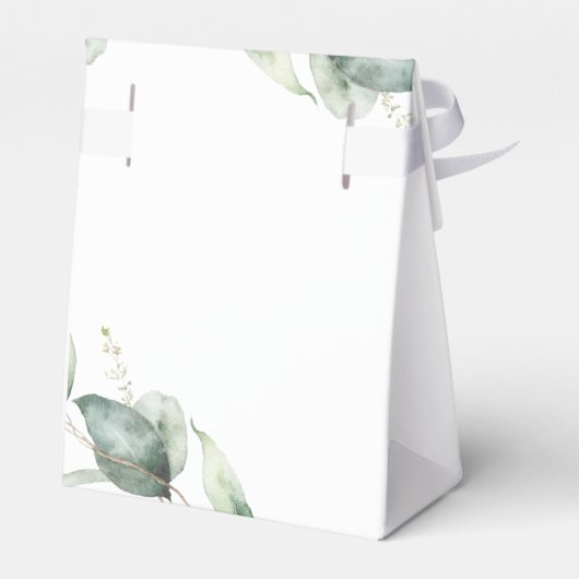 Waterverf Eucalyptus Greenery Weddenschap Hartelij Bedankdoosjes (Achterkant)