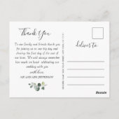 Waterverf Eucalyptus Greenery Weddenschap Hartelij Briefkaart (Achterkant)