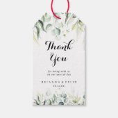 Waterverf Eucalyptus Greenery Weddenschap Hartelij Cadeaulabel (Voorkant)