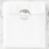 Waterverf Eucalyptus Greenery Weddenschap Hartelij Ronde Sticker (Tas)