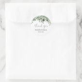 Waterverf Eucalyptus Greenery Weddenschap Hartelij Ronde Sticker (Tas)