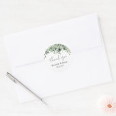 Waterverf Eucalyptus Greenery Weddenschap Hartelij Ronde Sticker (Envelop)