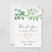 Waterverf Eucalyptus Greenery Wedding Bedankkaart (Voorkant)