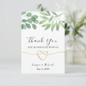 Waterverf Eucalyptus Greenery Wedding Bedankkaart (Staand voorkant)