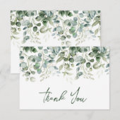 Waterverf Eucalyptus Greenery Wedding Bedankkaart (Voorkant / Achterkant)