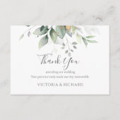 Waterverf Eucalyptus Greenery Wedding Bedankkaart (Voorkant)