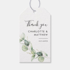 Waterverf Eucalyptus Greenery Wedding Cadeaulabel