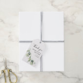 Waterverf Eucalyptus Greenery Wedding Cadeaulabel (Met Touw)