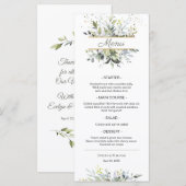 Waterverf Eucalyptus Greenery Wedding Dinner Menu (Voorkant / Achterkant)