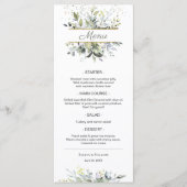 Waterverf Eucalyptus Greenery Wedding Dinner Menu (Voorkant)
