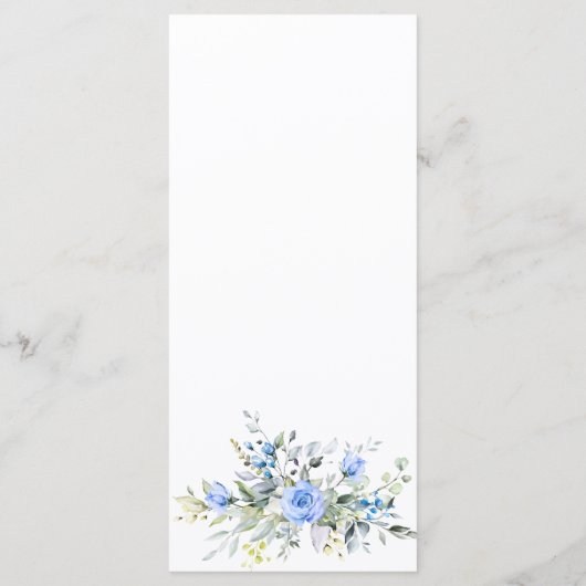 Waterverf Eucalyptus Greenery Wedding Dinner Menu (Achterkant)