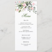 Waterverf Eucalyptus Greenery Wedding Dinner Menu (Voorkant)