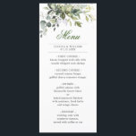 Waterverf Eucalyptus Greenery Wedding Dinner Menu<br><div class="desc">Voor verdere aanpassing,  te klikken gelieve de "pas verder"verbinding aan en ons ontwerphulpmiddel te gebruiken om deze sjabloon te wijzigen.</div>