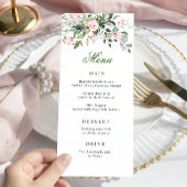 Waterverf Eucalyptus Greenery Wedding Dinner Menu