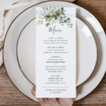 Waterverf Eucalyptus Greenery Wedding Dinner Menu<br><div class="desc">Voor verdere aanpassing,  te klikken gelieve de "pas verder"verbinding aan en ons ontwerphulpmiddel te gebruiken om deze sjabloon te wijzigen.</div>