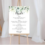 Waterverf Eucalyptus Greenery Wedding Drink Menu Poster<br><div class="desc">Deze waterverf eucalyptus greenery bruiloft drink menu poster is perfect voor een ritueel huwelijk. Dit artistieke ontwerp kenmerkt handgetekende,  waterverf eucalyptusgroene bladeren,  die de natuurlijke schoonheid inspireren.</div>