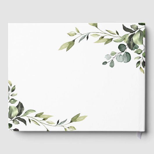 Waterverf Eucalyptus Greenery Wedding Gastenboek (Achterkant)
