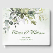 Waterverf Eucalyptus Greenery Wedding Gastenboek (Voorkant)