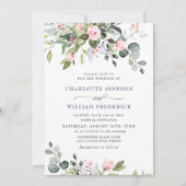 Waterverf Eucalyptus Greenery Wedding Invitation Kaart (Voorkant)