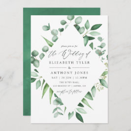Waterverf Eucalyptus Greenery Wedding Kaart