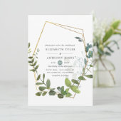 Waterverf Eucalyptus Greenery Wedding Kaart (Staand voorkant)