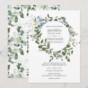 Waterverf Eucalyptus Greenery Wedding Kaart