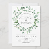 Waterverf Eucalyptus Greenery Wedding Kaart (Voorkant)