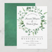 Waterverf Eucalyptus Greenery Wedding Kaart (Voorkant / Achterkant)