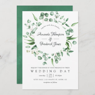 Waterverf Eucalyptus Greenery Wedding Kaart