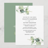 Waterverf Eucalyptus Greenery Wedding Kaart (Voorkant / Achterkant)