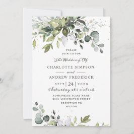 Waterverf Eucalyptus Greenery Wedding Kaart