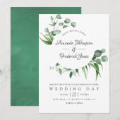 Waterverf Eucalyptus Greenery Wedding Kaart (Voorkant / Achterkant)