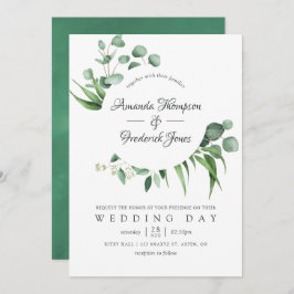 Waterverf Eucalyptus Greenery Wedding Kaart