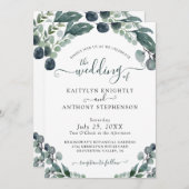 Waterverf Eucalyptus Greenery Wedding Kaart (Voorkant / Achterkant)