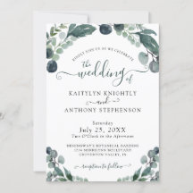 Waterverf Eucalyptus Greenery Wedding
