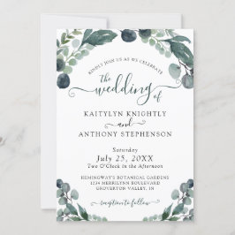 Waterverf Eucalyptus Greenery Wedding Kaart