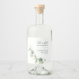 Waterverf Eucalyptus Greenery Wedding Likeurfles Etiket