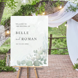 Waterverf Eucalyptus Greenery Wedding Poster