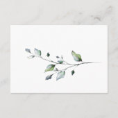 Waterverf Eucalyptus Greenery Wedding Reception Informatiekaartje (Achterkant)